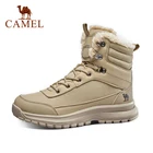 Мужские зимние Нескользящие износостойкие теплые ботинки CAMEL 2021, женские короткие плюшевые спортивные уличные повседневные ботинки с высоким верхом для отдыха