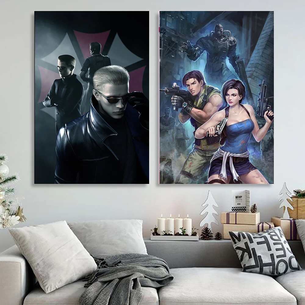 

Hot Sale Classic Movies Poster Canvas Painting Resident-Evil 2 Game HD Print Canva Poster Bedroom Decor Office Room Decor Poster