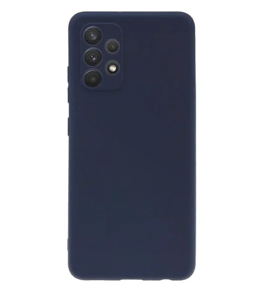 Soft Touch чехол для Samsung galaxy A32 / A325F 4G синий с внутренней бахромой и доп. защитой камеры