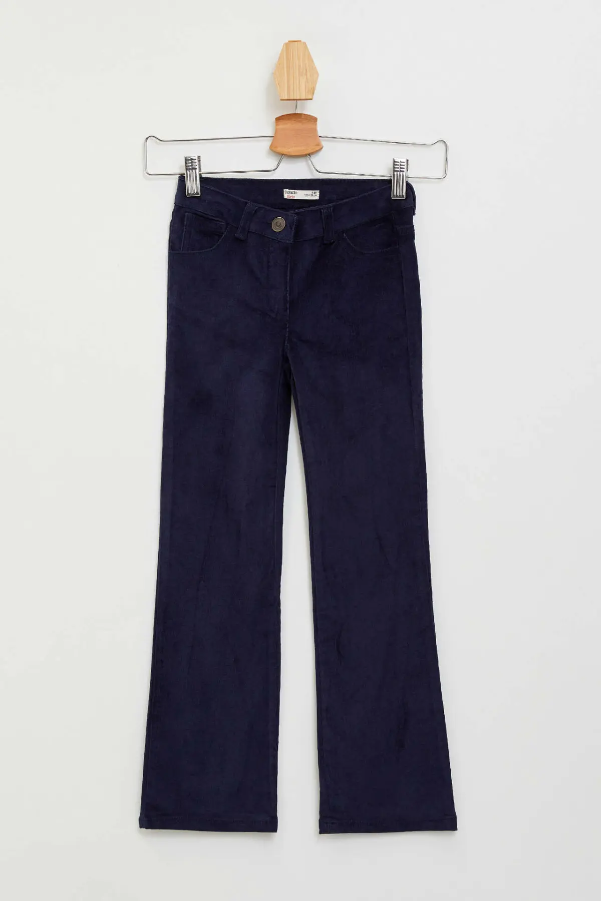 DeFacto/модные однотонные джинсы для девочек брюки-клеш детские повседневные