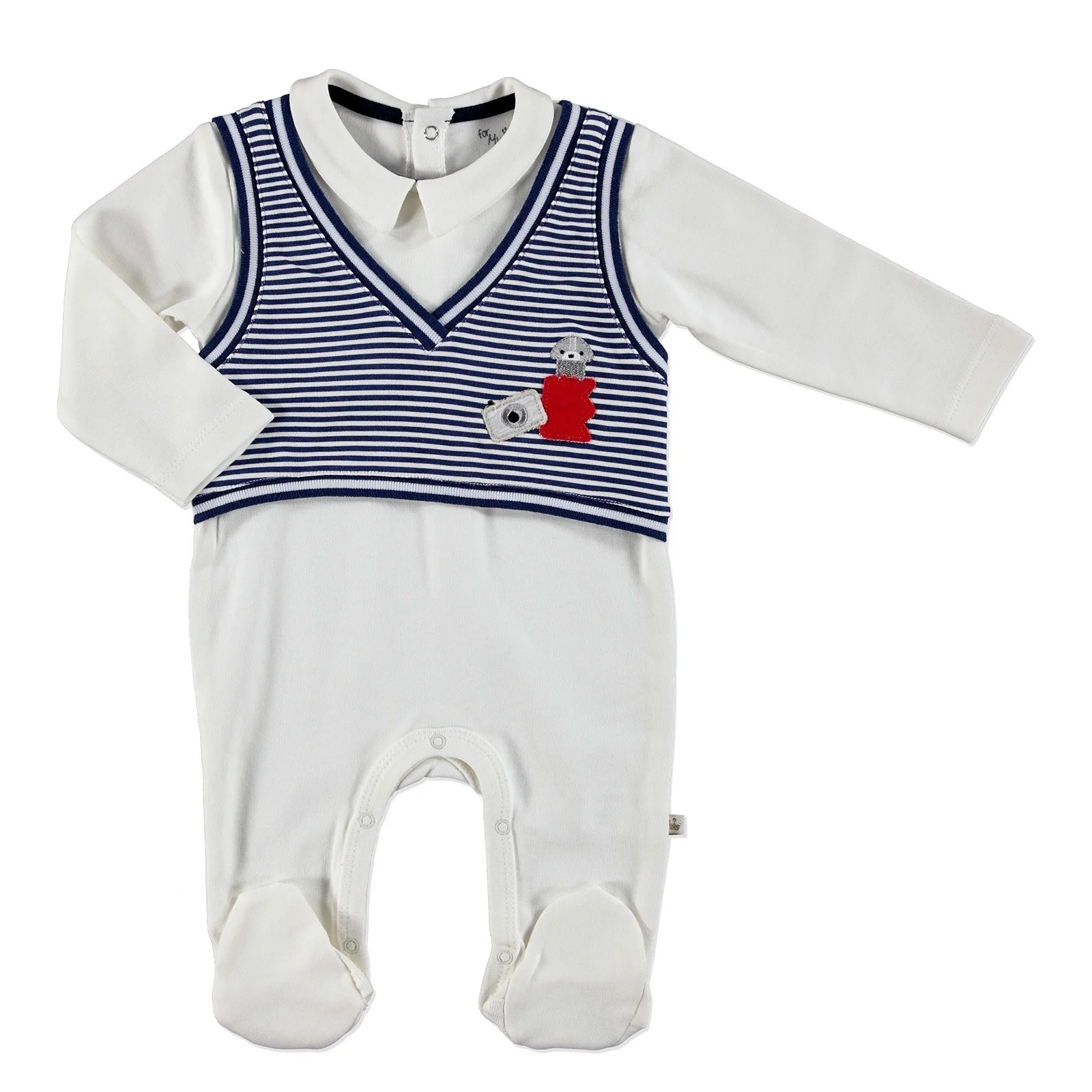 ebebek For My Baby Mini Sweater Detail Footed Romper |