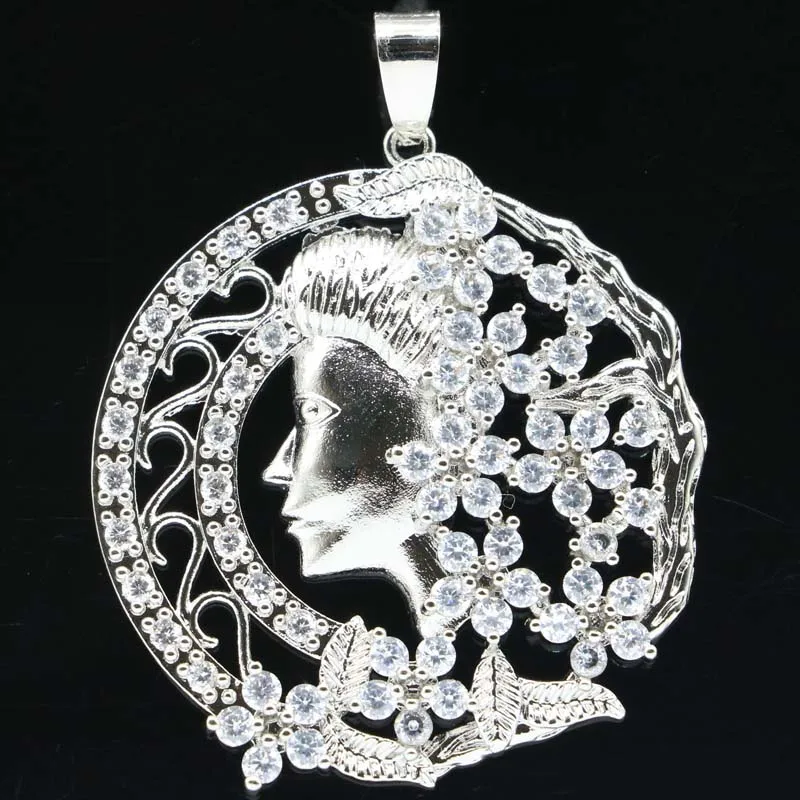 51x39 мм большой европейский дизайн Лунная богиня оранжевый Спессартин Гранат