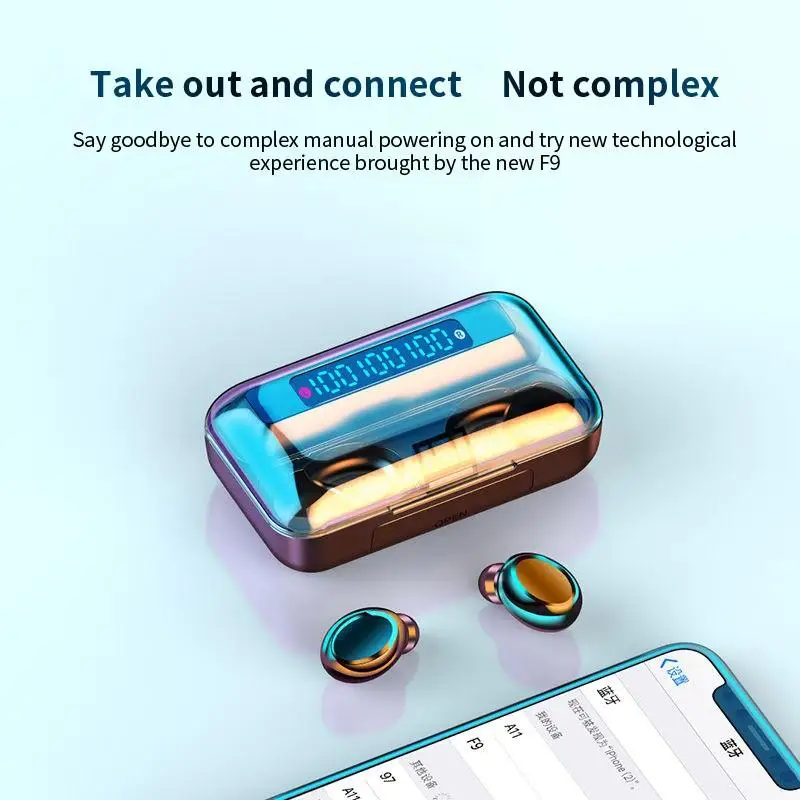 Tws-наушники с поддержкой Bluetooth и зарядным футляром на 2200 мА · ч | Электроника