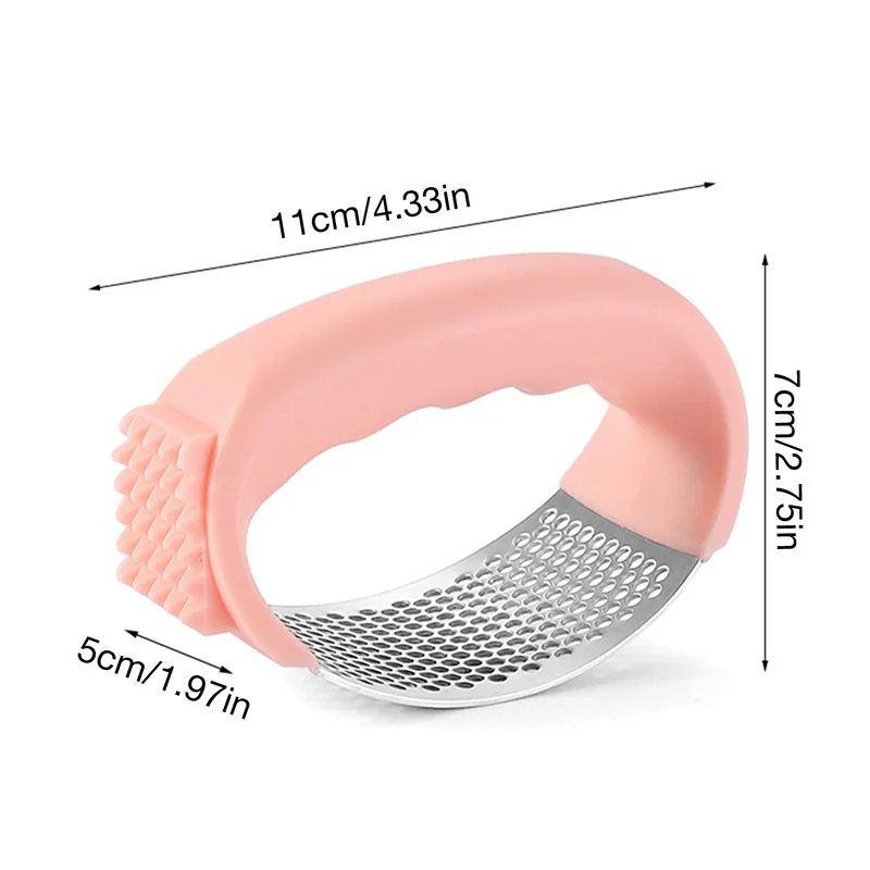 

Kitchen Garlic Press Rocker Stainless Steel Manual Garlic Mincer Chopping Garlic Tools Curve Fruit Vegetable Tools Kitchen Press