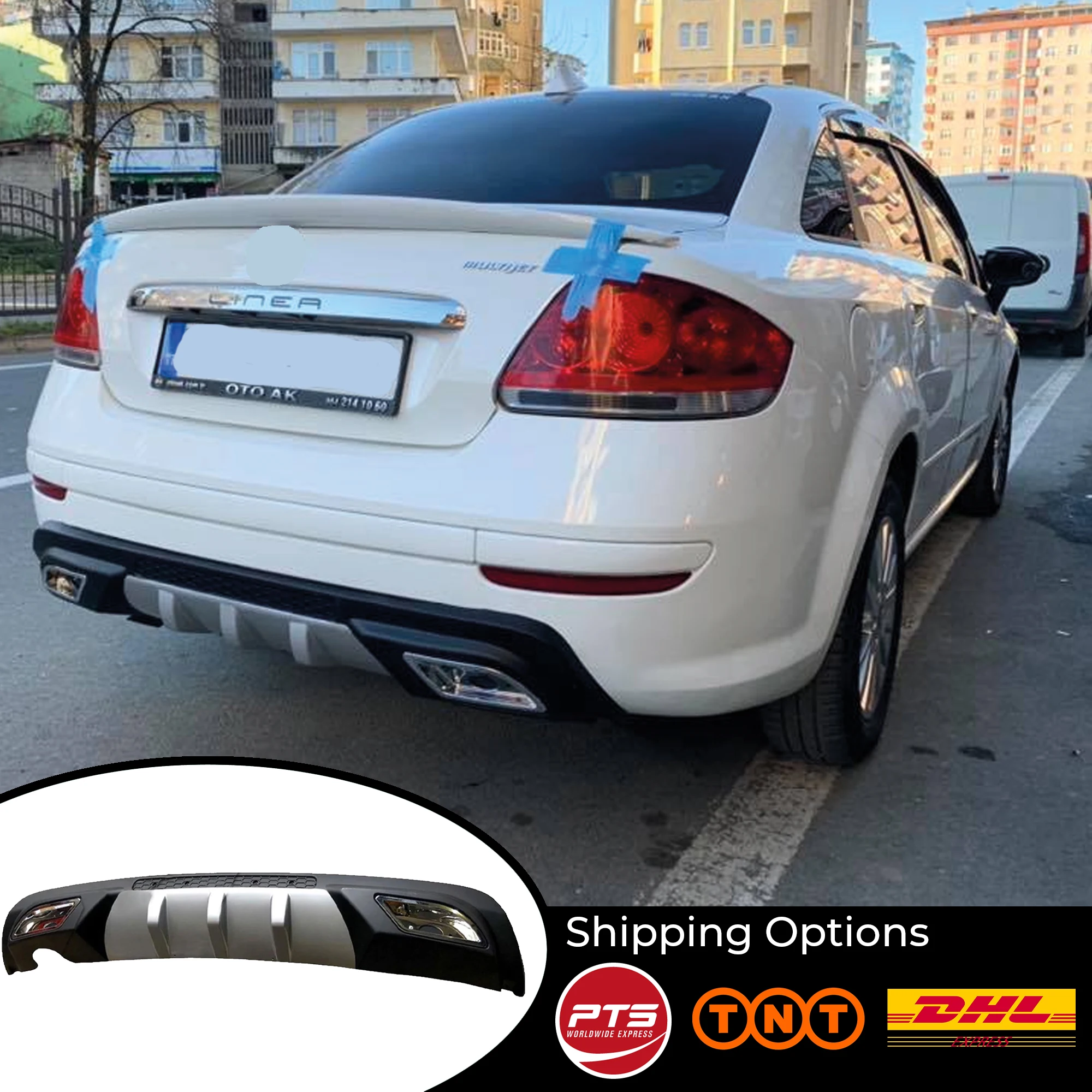 

Автомобильный задний бампер губа спойлер диффузор для Fiat Linea Универсальный задний диффузор кузов комплект спойлер