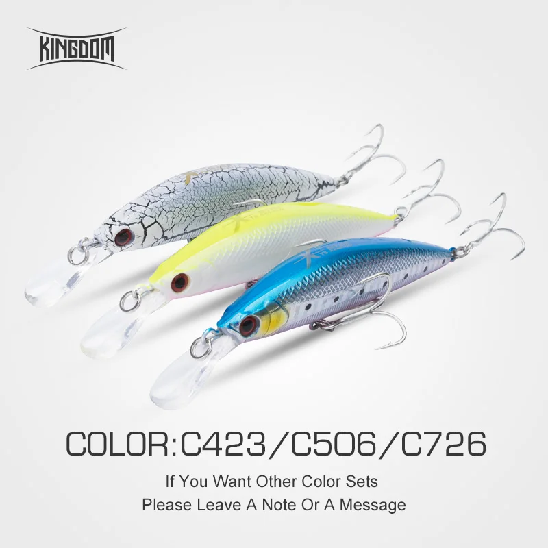 C423 C506 C726 Kingdom Fishing приманки Джеркбейт гольян воблеры 90 мм 11 г/26 г жесткая пластиковая наживка губы для морской воды пять цветов модель 3529 - Цвет: C423 C506 C726