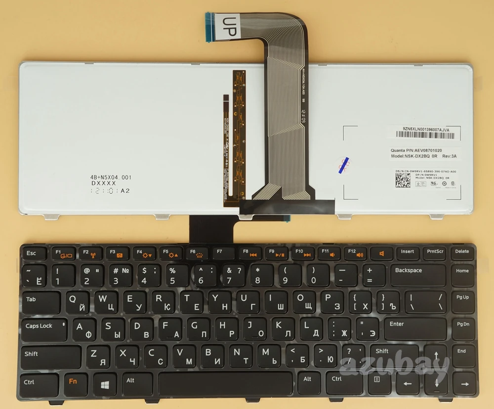 Русская клавиатура для Dell New Inspiron 14R N4050 M4040 N4110 N4120 M4110 15R N5040 N5050 M5040 M5050 0J4RF8 0W9RV1 с
