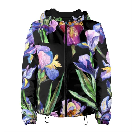 Женская куртка 3D Ирисы|Женские куртки| |