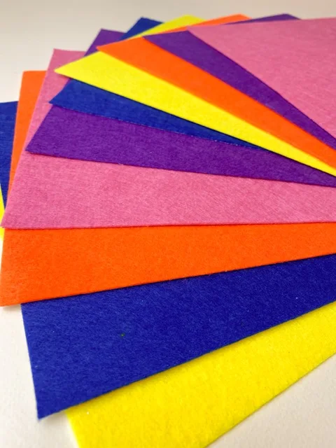 Фетр клеевой 1 мм Набор MIX 5 цветов/10 листов |