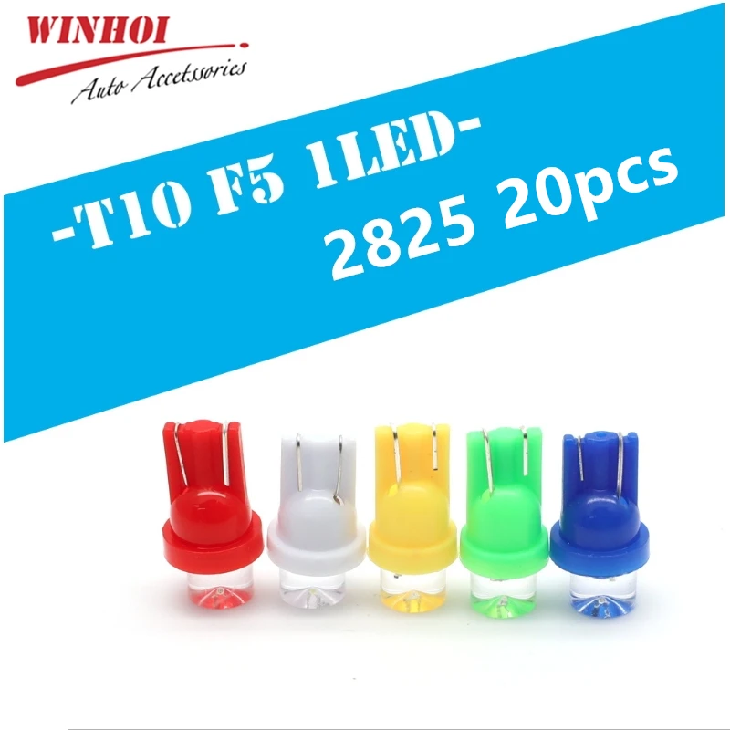 20 шт. 2825 T10 Led Canbus W5W безотказный Универсальный Автомобильный габаритный фонарь
