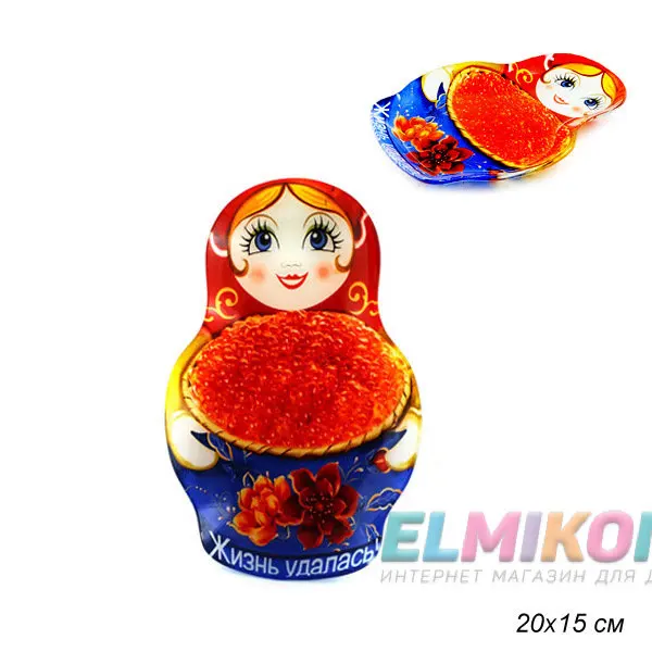 Тарелка Матрешка с красной икрой Акция MK00/3 А155 / Малая ШТУЧНО б/уп. | Дом и сад