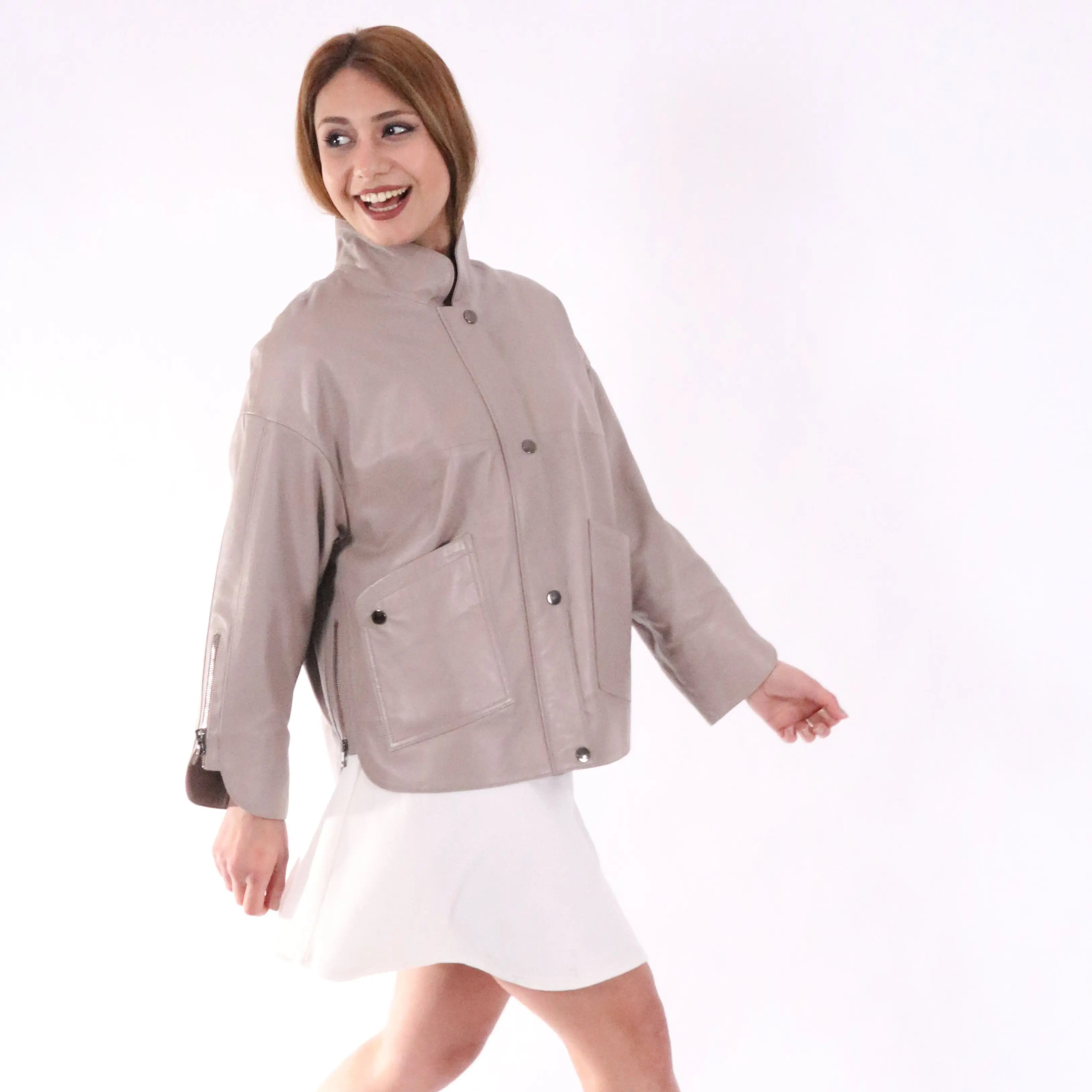 Natural Sheepskin Genuine Leather Jacket Women Brand Slim Female Jacket Real Lambskin Outerwear Ladies Clothing