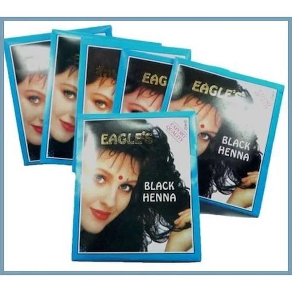 

Eagles Henna Black Original Black Indian Henna 10 gr 6 Pack Hair Color Henna Natural Hair color harmless color henna for tattoos