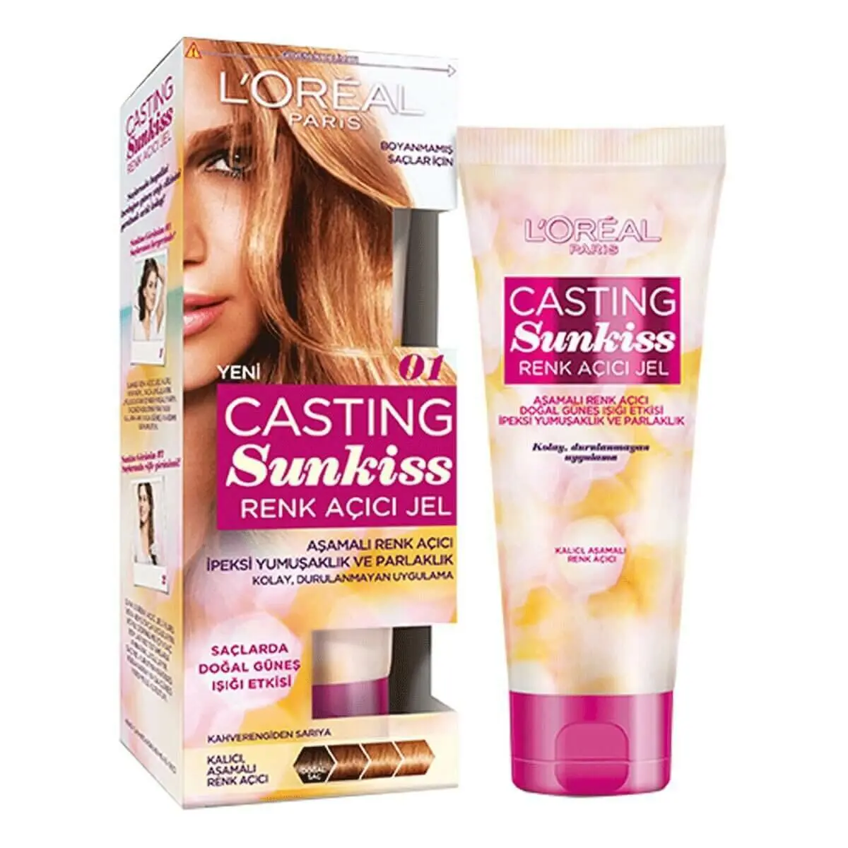 

Loreal dkm Sunkiss renk aydnlatma jel jle sa Blonder Blonding krem doal 100 Ml amonyak cretsiz kargo