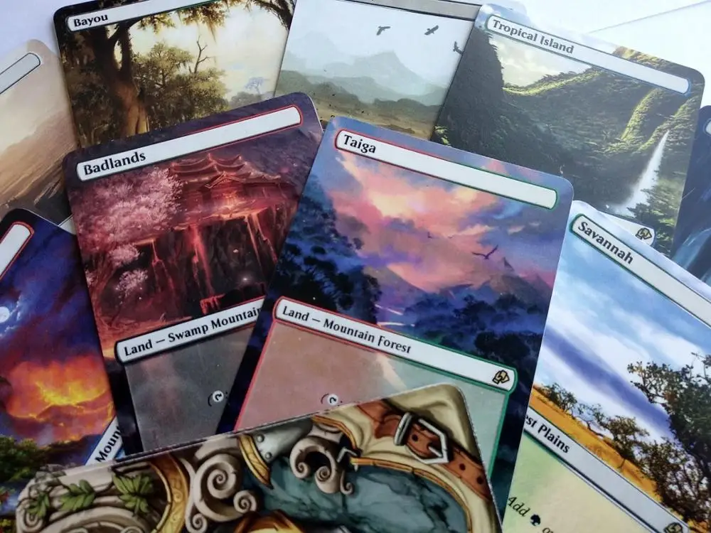 10 Dual Lands - Full Art Altered Cards for MTG TCG Games - Dual Land Fetchland Shockland Proxy EDH - Lotus Mox image 3