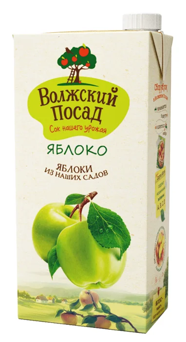 Сок Волжский Посад Яблочный Т/пак (россия) 2L |