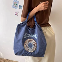 2022 new large capacity embroidered letter printing versatile western style high quality texture women shoulder tote handbag