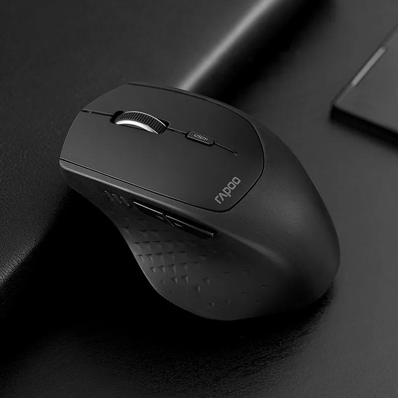 rapoo mt550 multi mode wireless mouse ergonomic buetooth mouse 1600 dpi optical mice for computer pc laptop support 4 devices free global shipping
