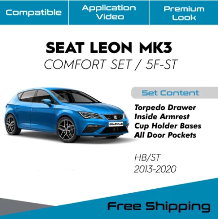 SEAT LEON MK3/5F/ST TRIM PLATED COMFORT SET & FABRIC 2013-2020