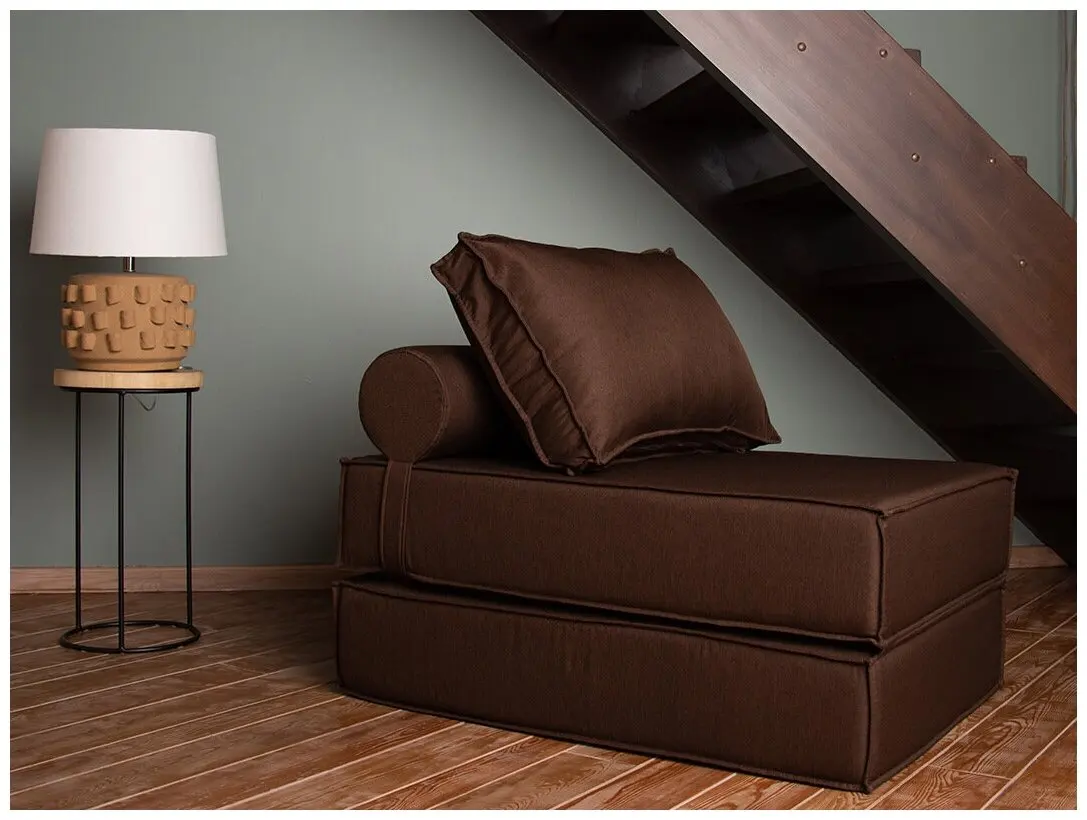 Chair bed puff SPB &quotvelvet" folding with removable covers |