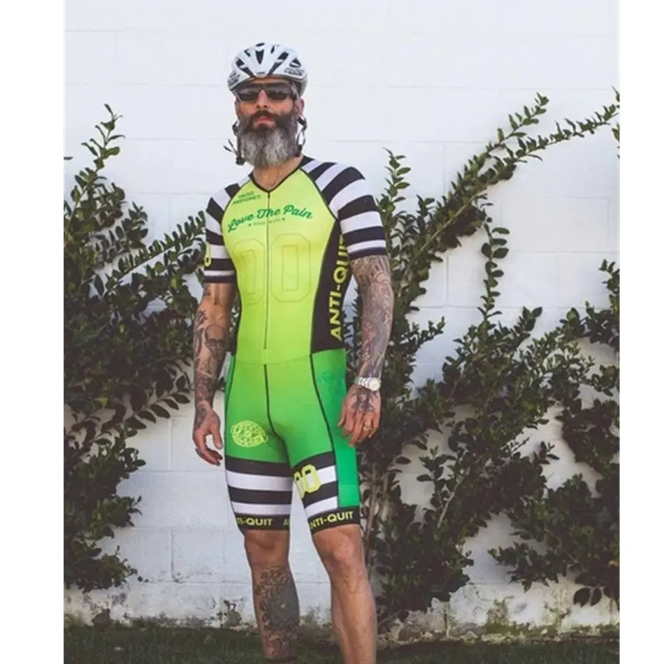 Trisuit 4 LOVE THE PAIN Triathlon Pro Team, спортивный костюм для велоспорта, Мужская одежда для велоспорта на заказ с коротким рукавом, Ciclismo Maillot Skinsuit - Цвет: Trisuit 4