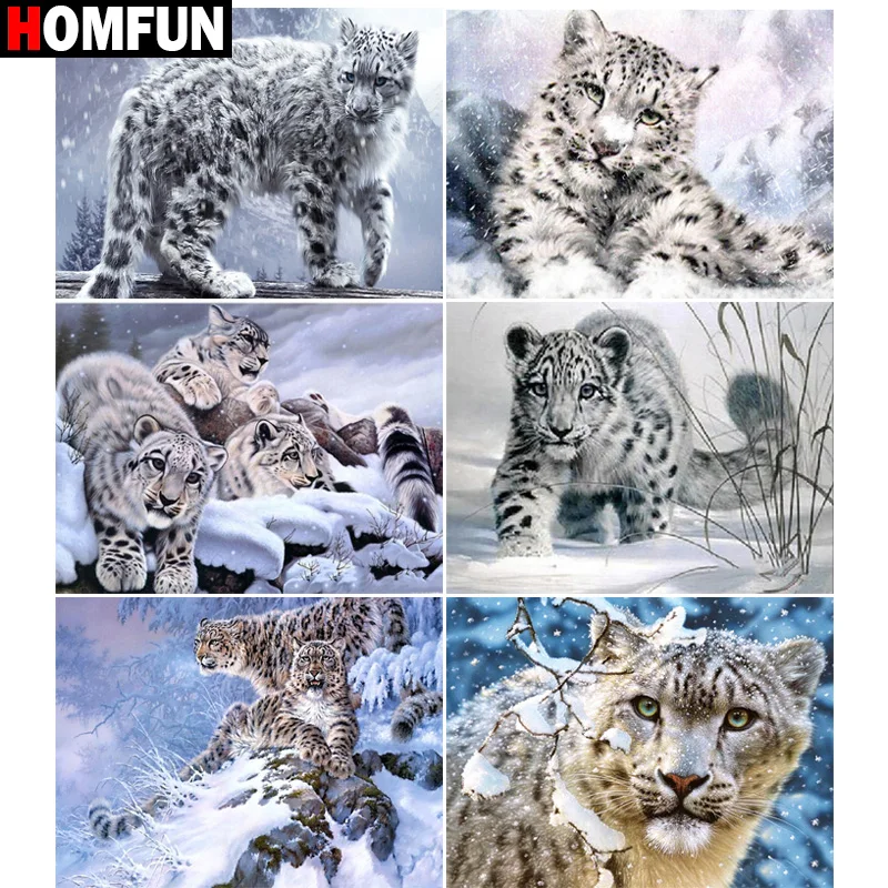 

Алмазная 5d картина HOMFUN «Тигр» для рукоделия, вышивка крестиком, квадратная, круглая, ручная работа, стразы