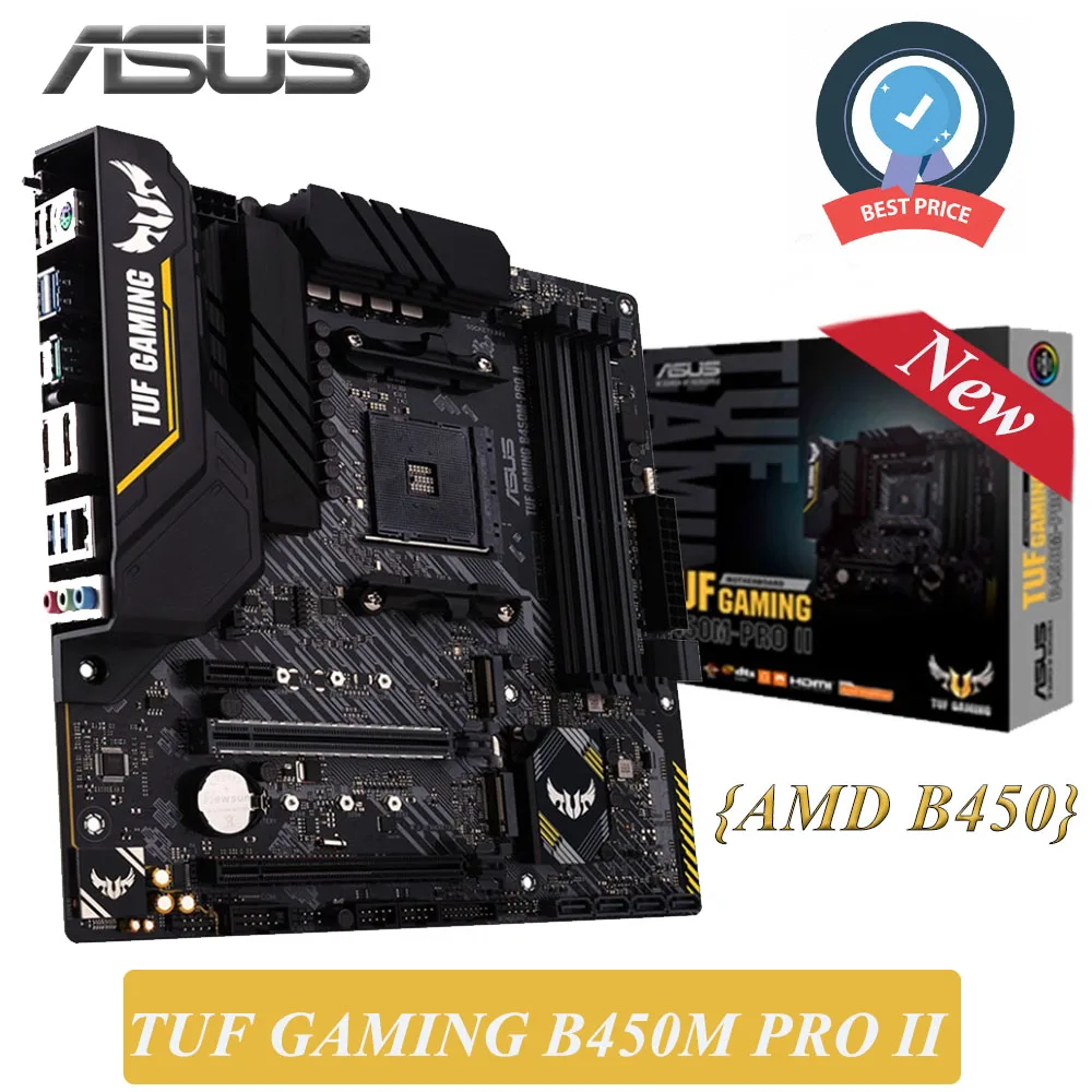 

Asus TUF GAMING B450M PRO II Gaming Motherboard DDR4 4440 128GB PCIe 3.0 M.2 Ryzen USB 3.2 ATX New Desktop B450M AMD Placa-mãe