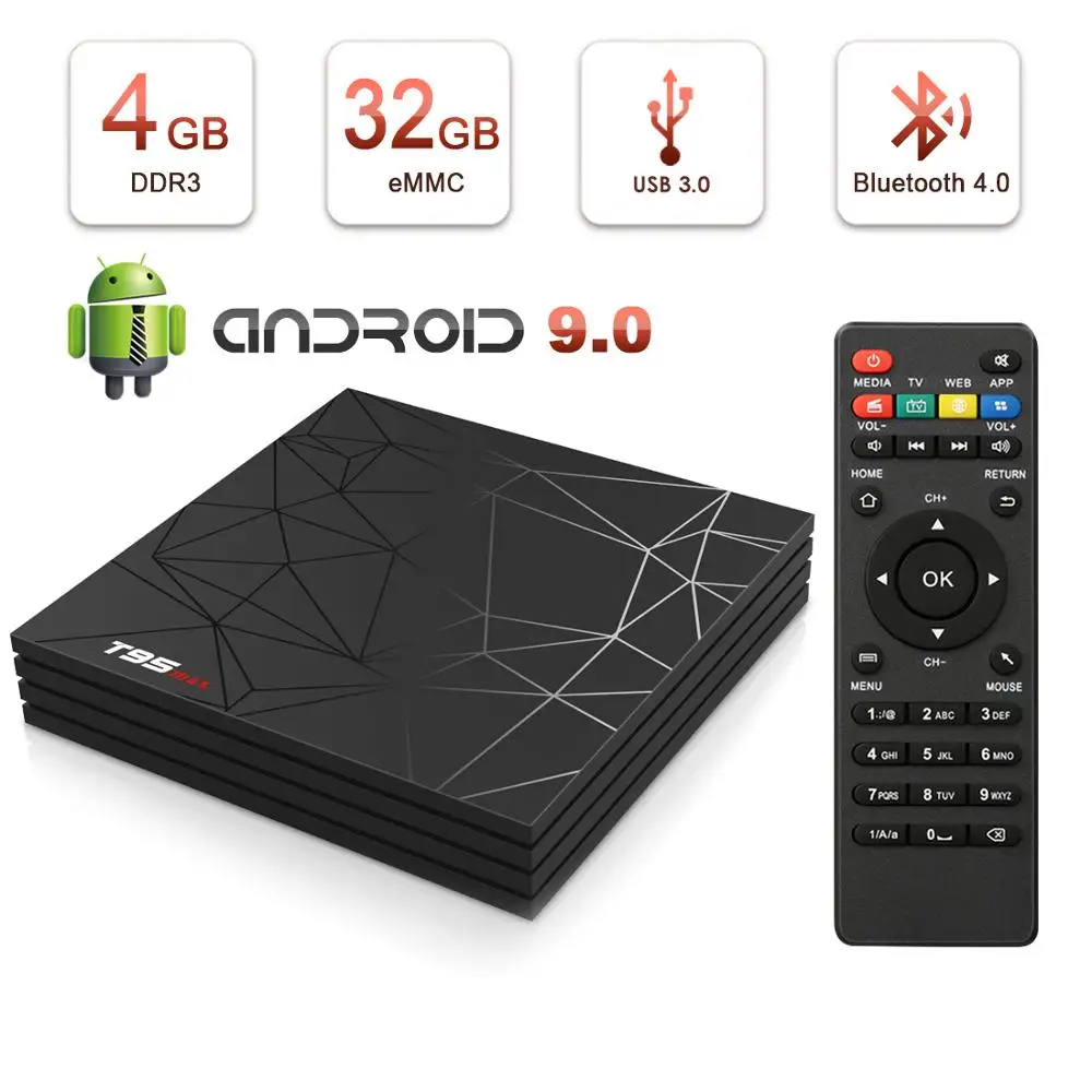 Android 9 0 ТВ приставка 4 ГБ 32 64 Гб T95 Max Смарт Allwinner H6 четырехъядерный 6K HDR 2 ГГц Wifi Google