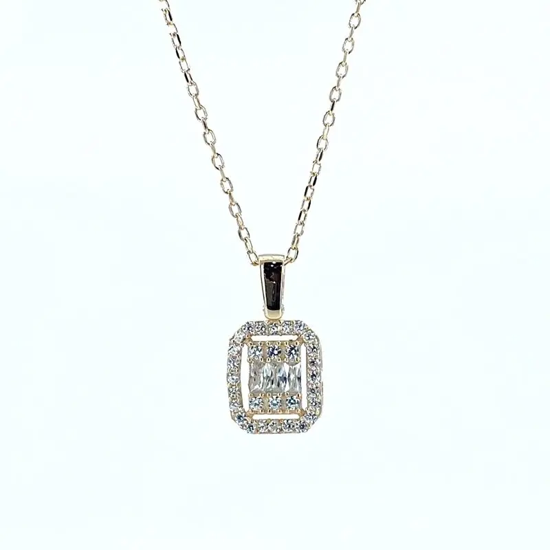 

Модное ожерелье Baget из серебра 925 пробы с цирконом и розовым золотом