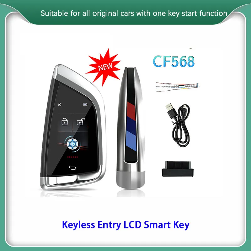 

Универсальный модифицированный смарт-ключ CF568 с ЖК-дисплеем для BMW, Benz, Toyota, Honda, безключевой дисплей