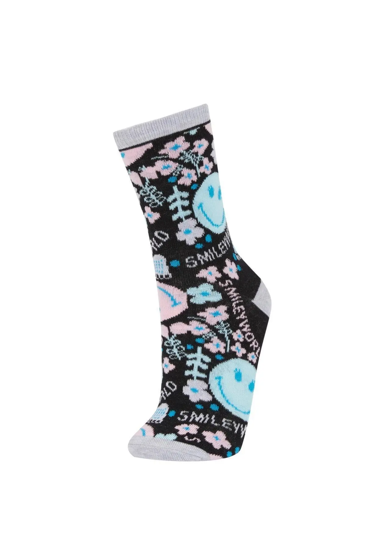 Women's Smileyworld Licensed Cotton 2-Pack Long Socks