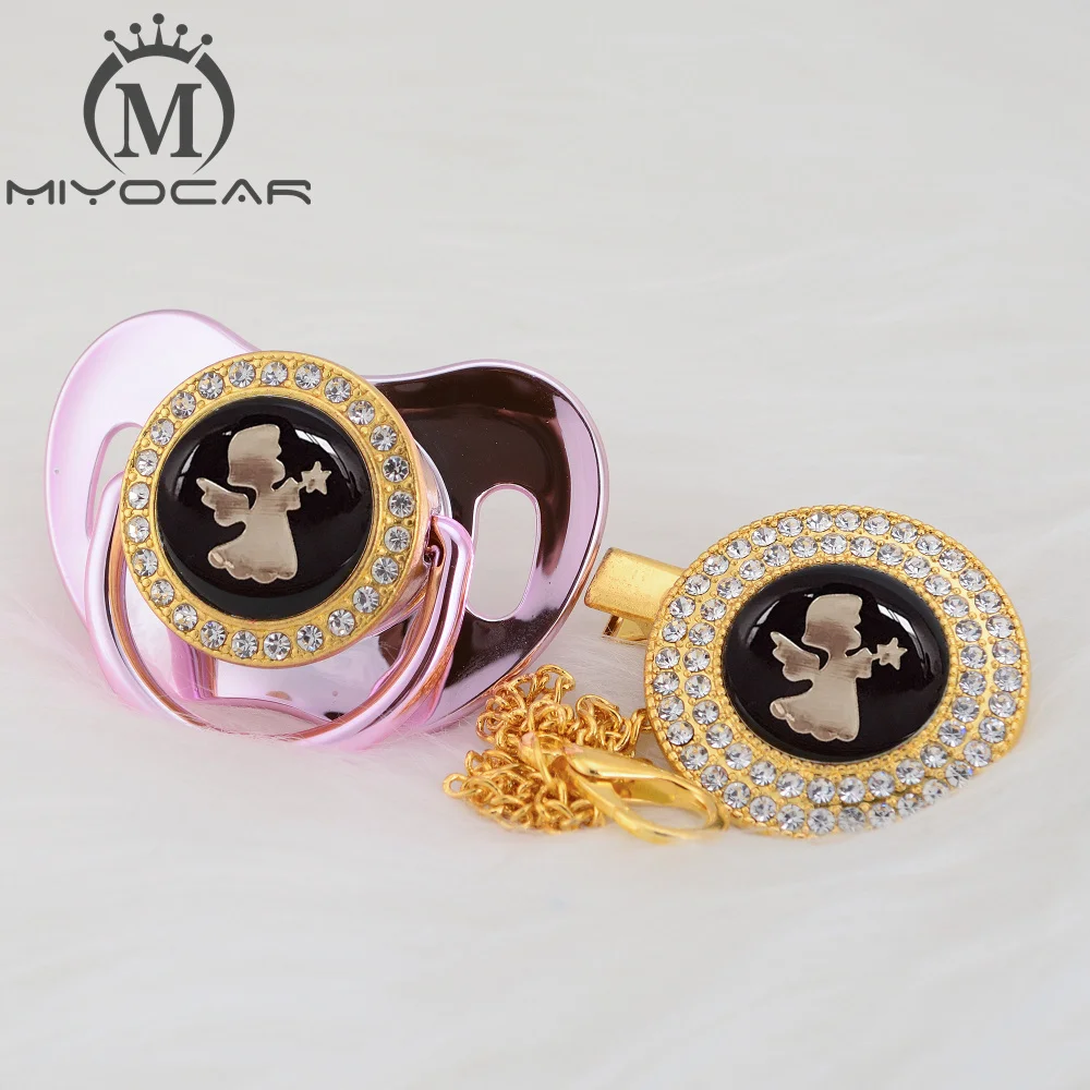 Милое красивое серебряное украшение Ангел 7 цветов зажим для соски и пустышки без