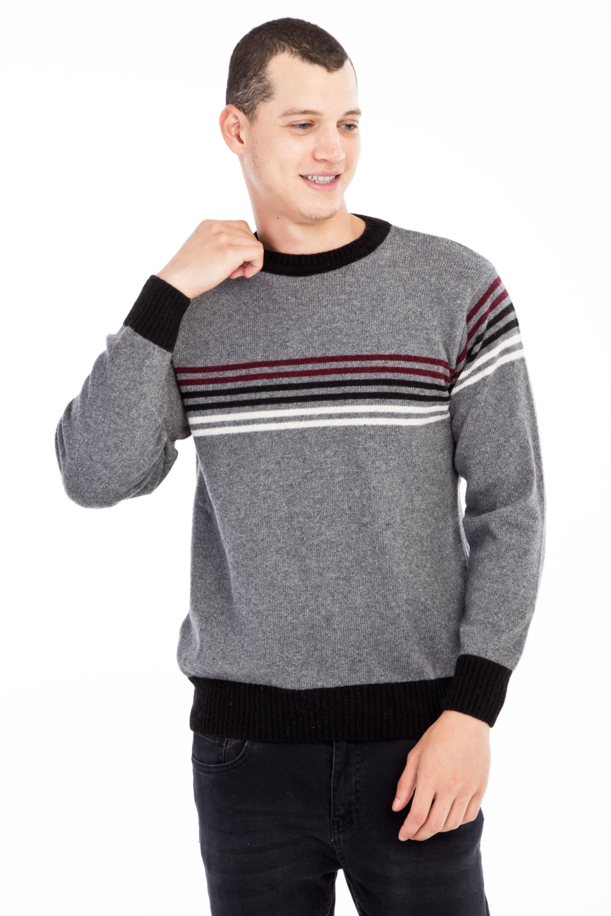 Kigili пуловеры Свитера с длинным рукавом v-образным вырезом на осень и зиму высокое