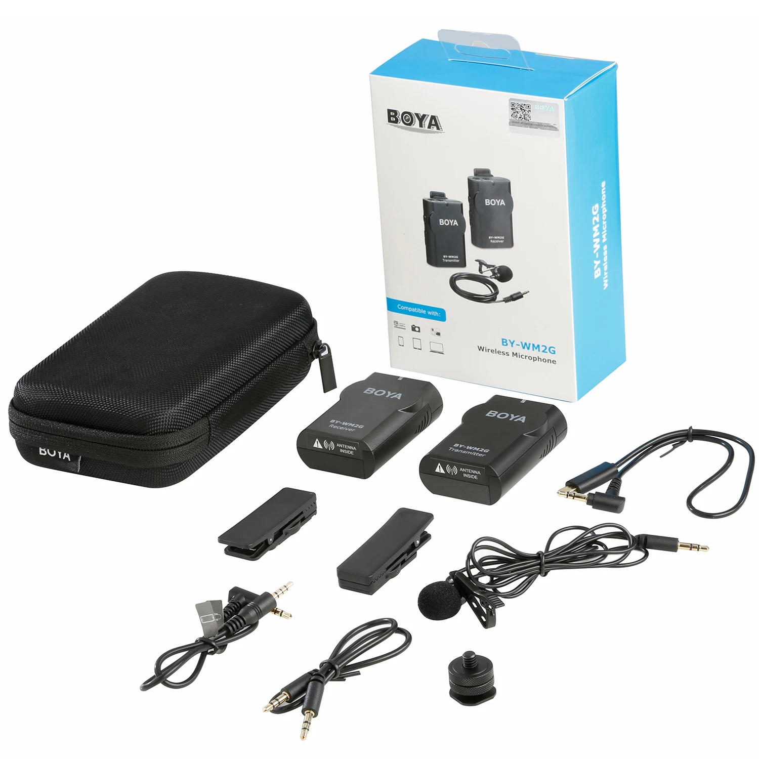 

BOYA BY-WM2G Compact Wireless Microphone Designed for DSLR Camera Smartphone GoPro Hero 3, 4 Vlog Interview Shooting Film Making