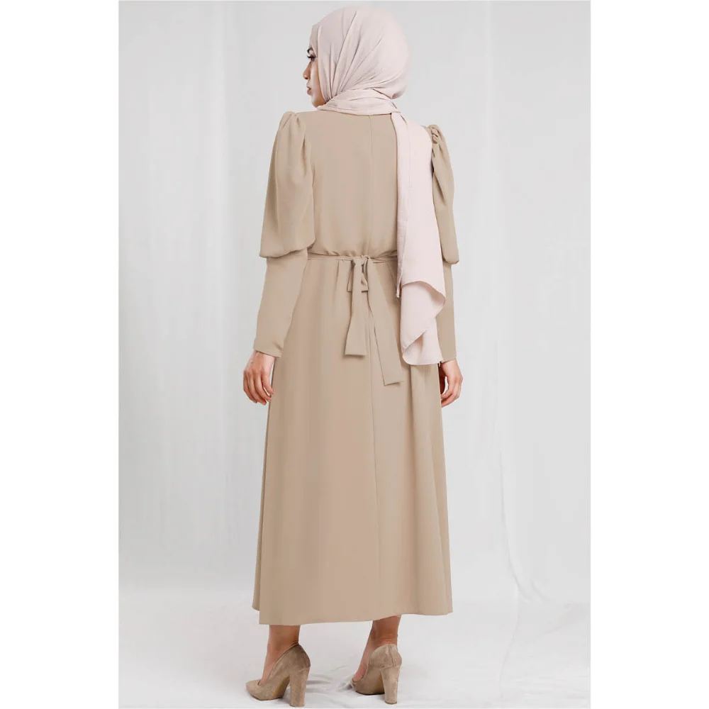 Balloon Sleeve Dress Hijab Trend Fashion Quality Fabric Fast Shipping  abaya muslim dress women kaftan open abaya long dress afr