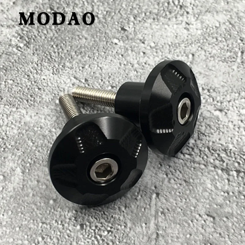 Black Для SYM CRUISYM150 180 300 JOYMAX Z300 CNC аксессуары для мотоциклов переднее крыло Рамка слайдер винт болт защита вилки 6 мм - Цвет: Black