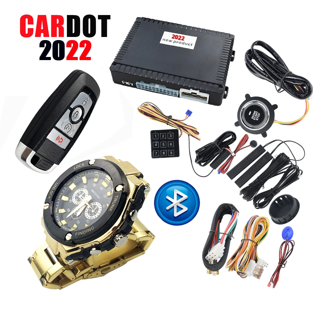 

Cardot New Watch Smart Key Remote Control Start Stop System PKE Car Alarms For Brazil Market