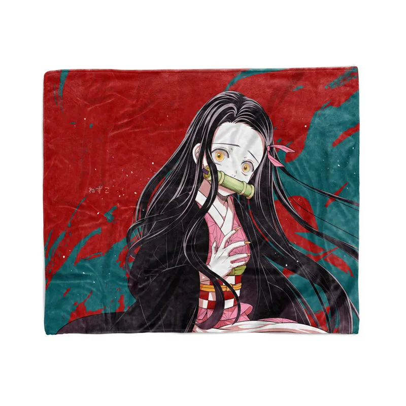 

Nezuko Kamado Demon Slayer Kimetsu no Yaiba Anime Throw Blanket for Women Men Kids Pets Couch Sofa Bed Decor
