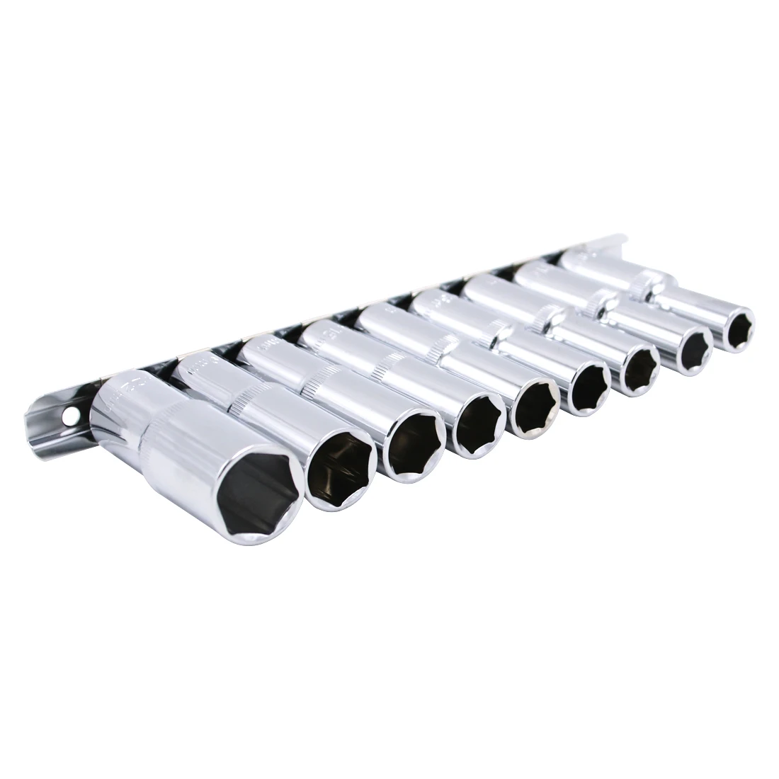 

9 Pcs 1/2in. Drive Deep Metric Socket Set 10-22mm 6 Point Chrome Vanadium Socket Set