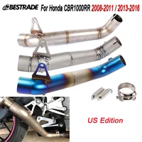us edition 60mm motorcycle exhaust modified middle mid connecting link pipe silp on for honda cbr1000 2008 2011 2013 2016