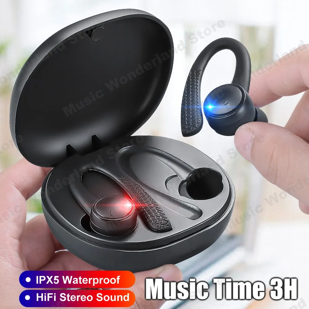 HiFi стерео беспроводные наушники Bluetooth TWS водонепроницаемые спортивные гарнитуры