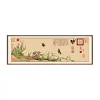 Бабочка дикий цветок трава насекомое китайская живопись штампованный Набор для вышивки крестиком Набор для вышивки