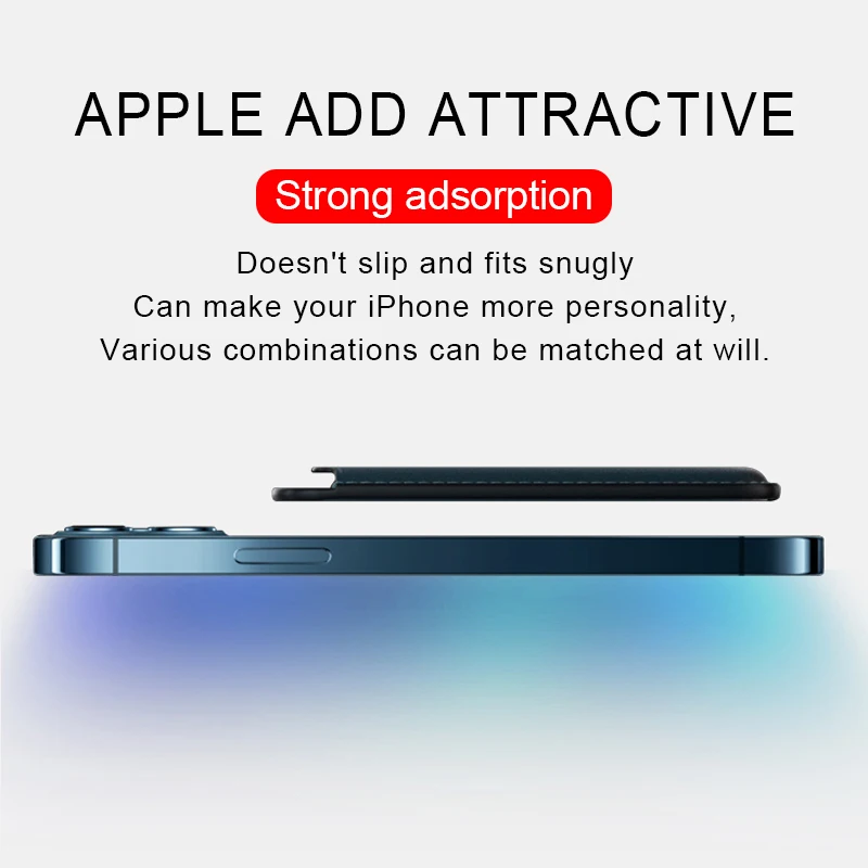 Магнитный кожаный чехол-кошелек MagSafe для карт совместимый с iPhone 12/12 Pro / Mini /Max