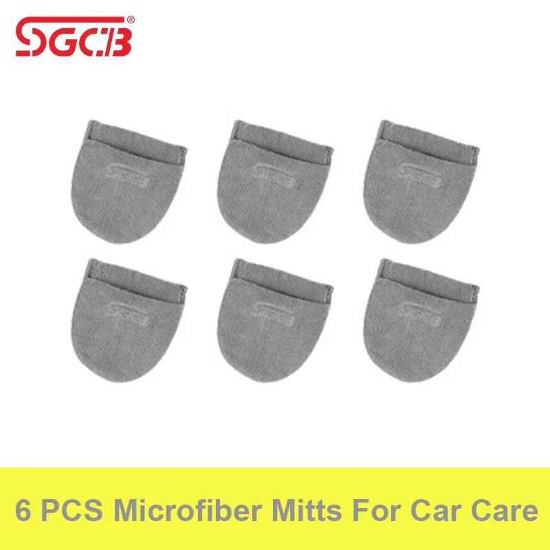 SGCB-Manoplas de lavado de coches, herramientas de limpieza, aplicador de microfibra para la punta del dedo, 13x11,5x2,5 cm, guante suave para el cuidado del coche