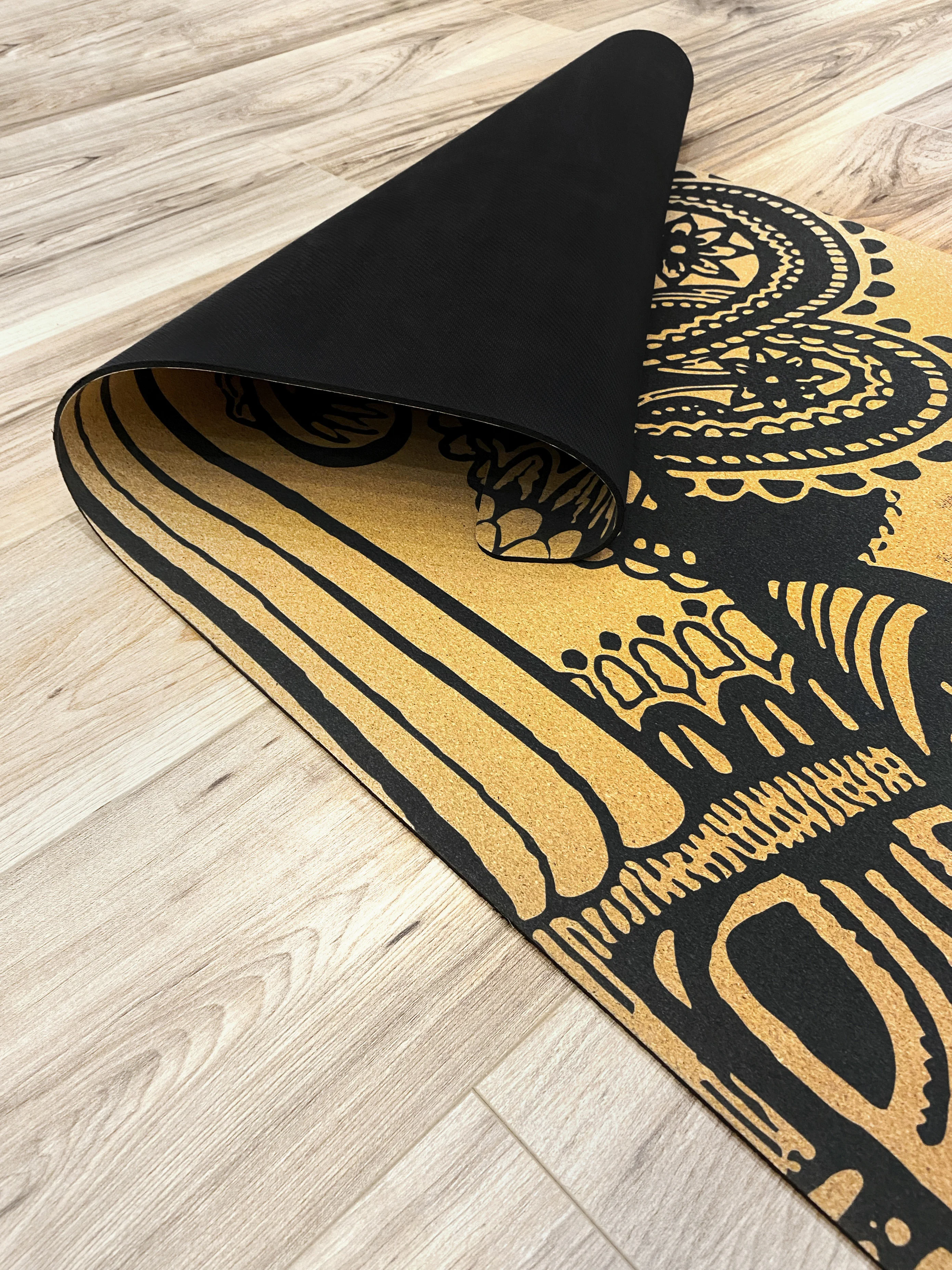 Коврик для йоги и фитнеса RSQ - Cork design / Йога коврик из пробки натурального каучука