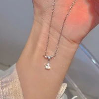 water drop shaped zircon clavicle necklace for women heart pendant chain necklace fashion jewelry 2022 new romantic gift
