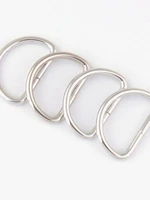 20pcs non welded d ring silver 1 d ring metal d buckles for belt buckles handbag hook purse clasp key chain webbing pet collar
