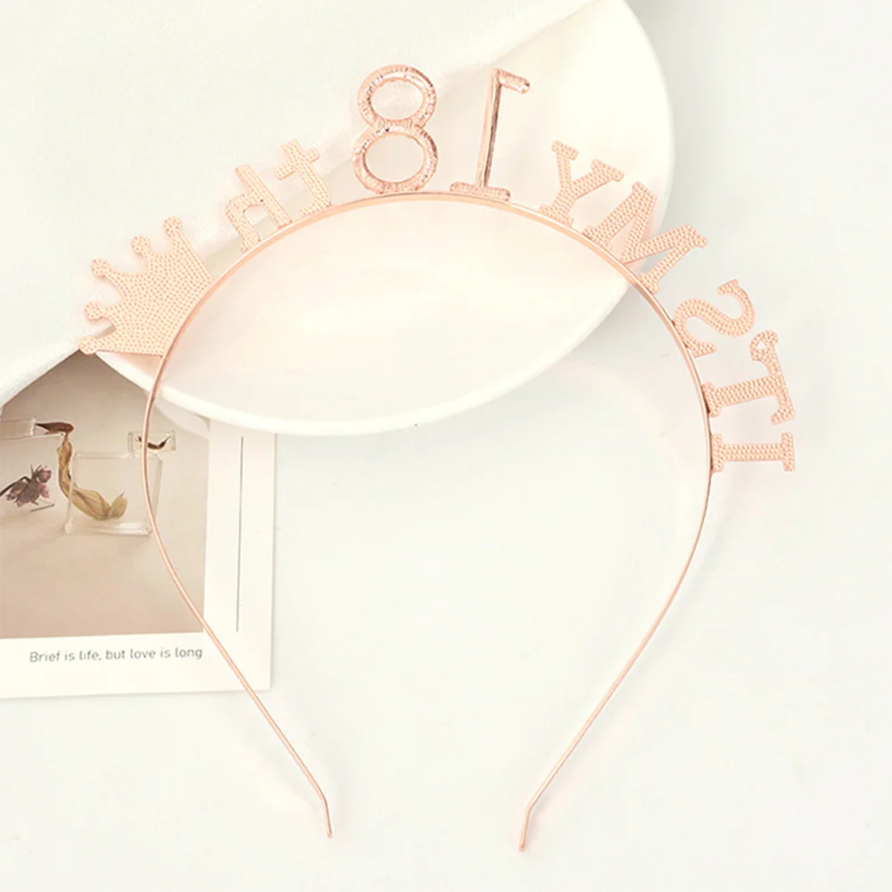 Тиара в виде короны и пояса для девочек мой 13 16 18 21 30 дней рождения розовое золото