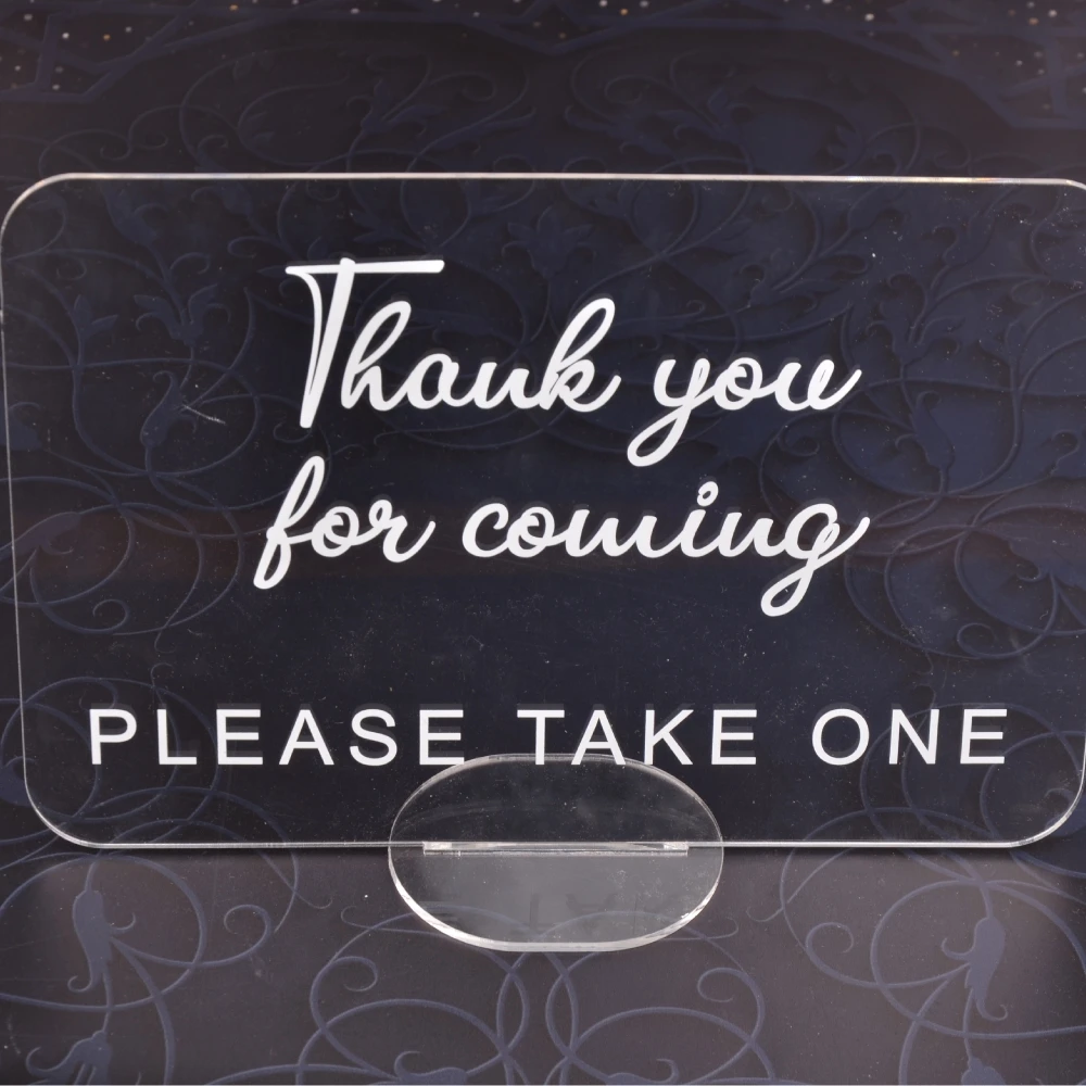 

Thank You For Coming Please Take One Sign Custom Acyrlic Plaques Wedding Favors Party Baptism Engagement Baby Shower Events