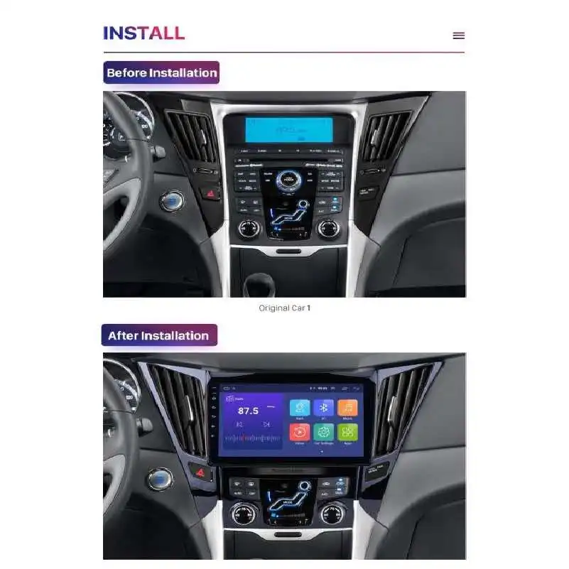 Hyundai Sonata i40 i45 Android радио 2011 2012- 2015 автомобильный мультимедийный DVD плеер стерео PX6 GPS